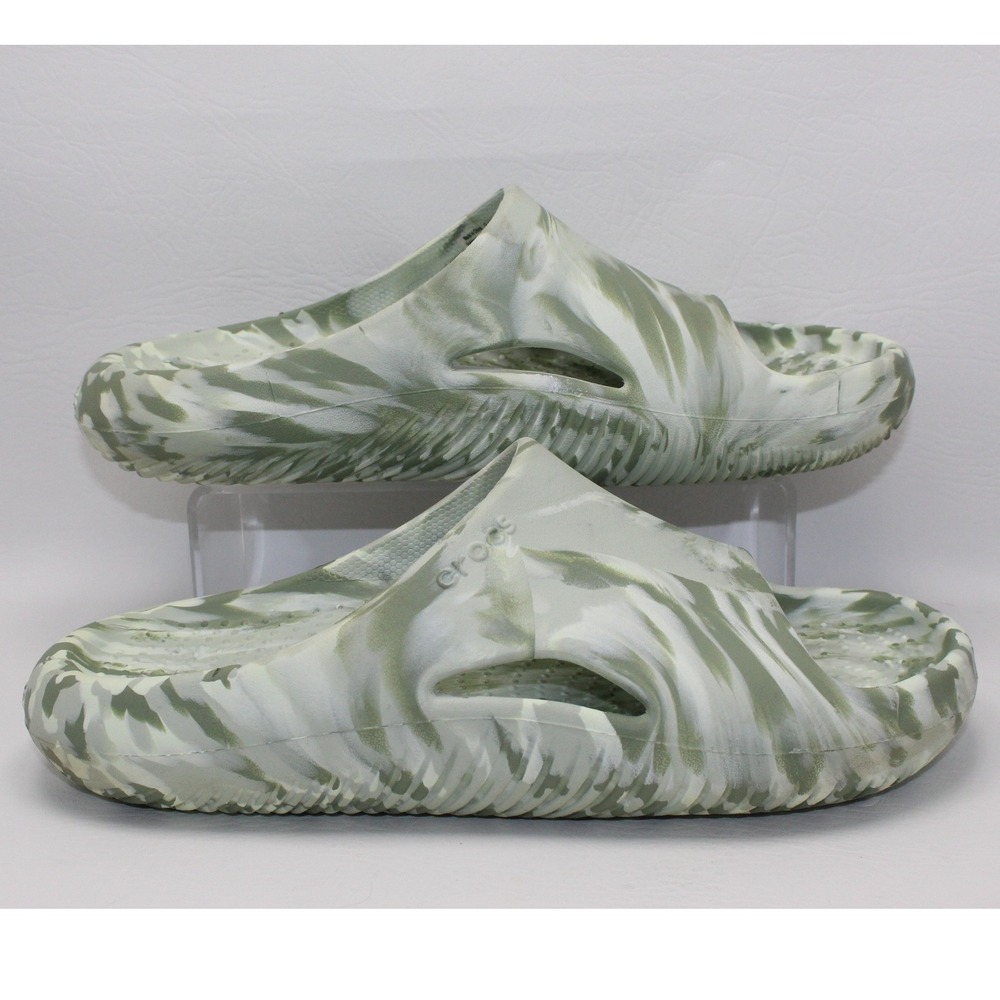 Crocs Mellow Marbled Slide Bone Multi Sandals Mens 7 Womens 9 208579-2Y3